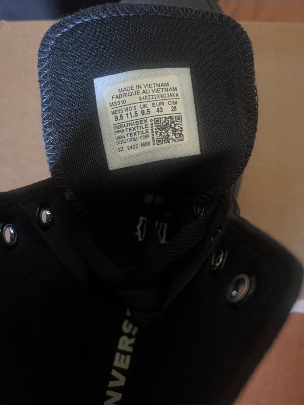 Men's Black High-Top Canvas Sneakers - Picture 4 of 6